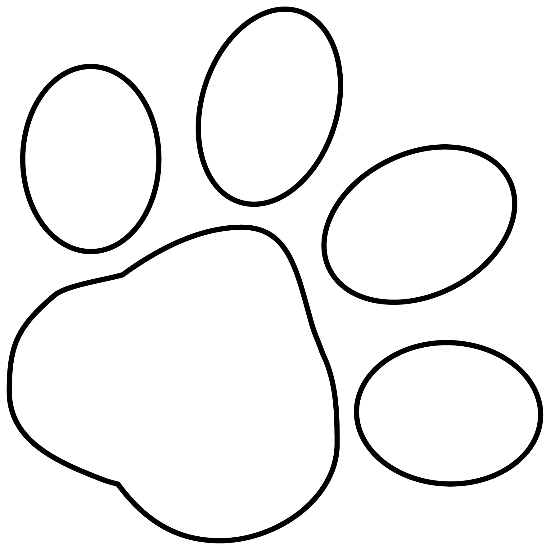 White Paw Print | Free Download Clip Art | Free Clip Art | on ...