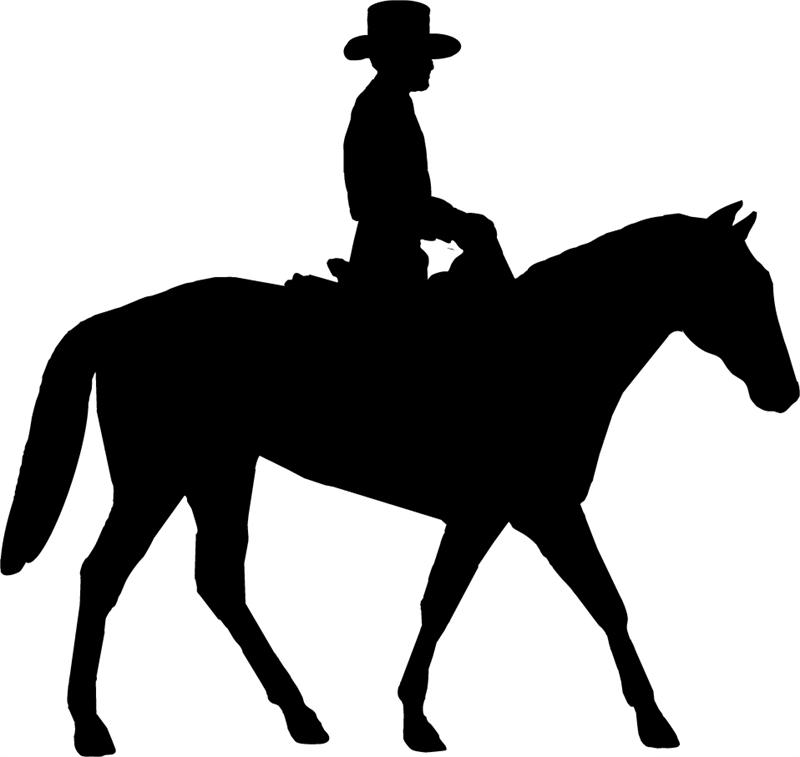 Western pleasure horse silhouette clipart
