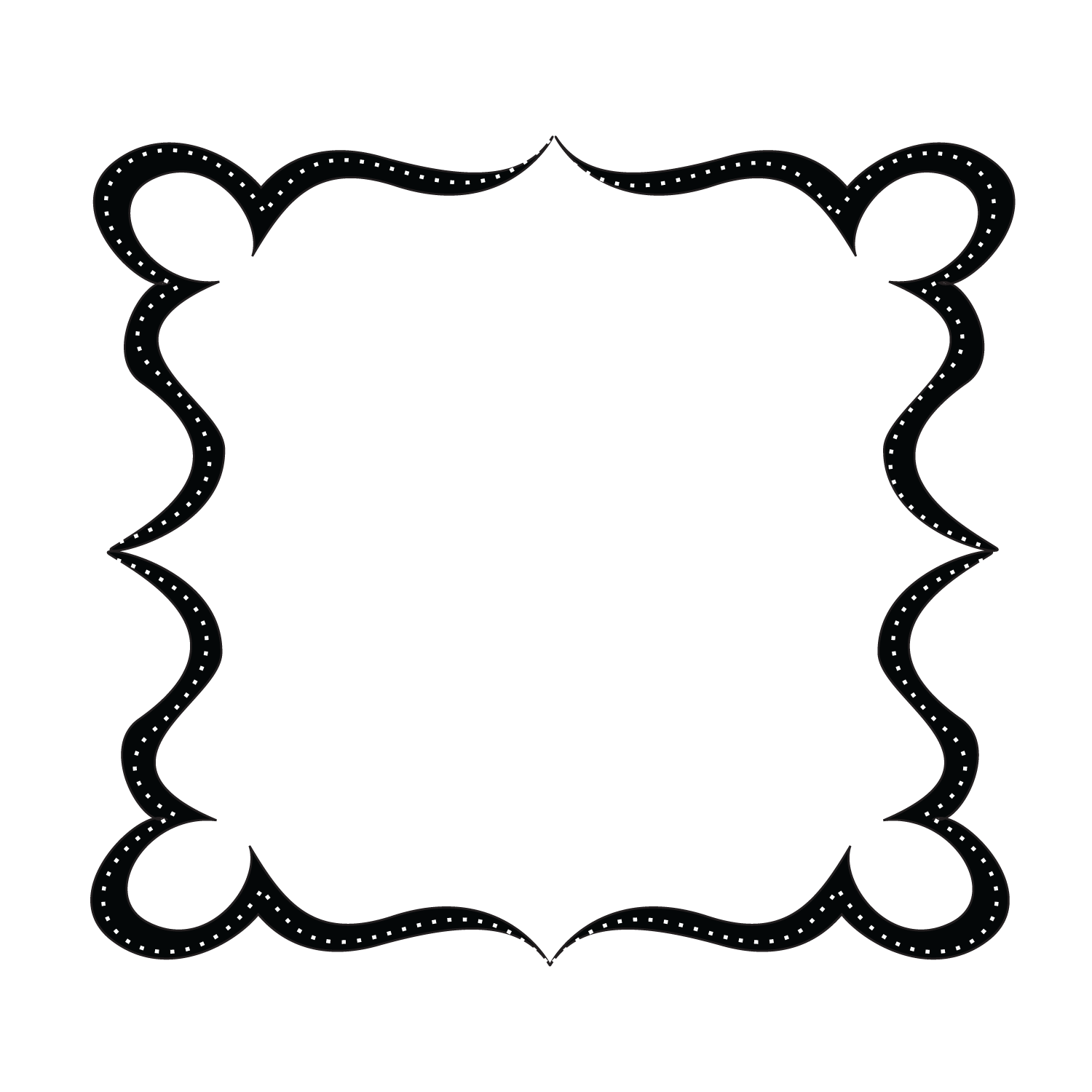 Fancy black frame clipart