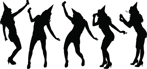 Silhouette Of A Sexy Birthday For Men Clip Art, Vector Images ...
