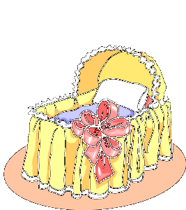 Welcome Home Crib | Baby Clip Art on Black backdrop - Christart.