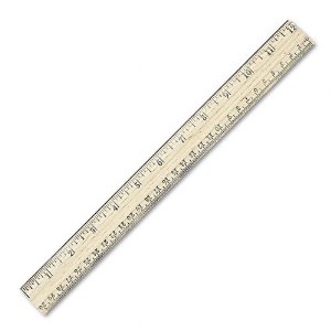 Westcott Wood Ruler With Single Metal Edge, Metric and ...