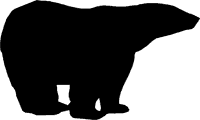 Polar Bear Outline Sticker - Car Stickers