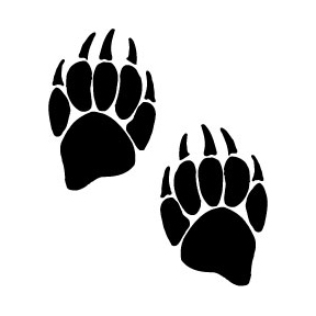 Bear Track Paw Print Vinyl Decal 3446 3 47 Decalrocket Com