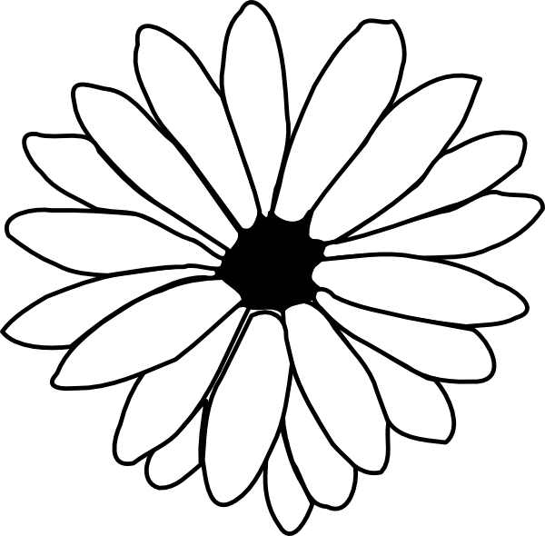 Daisy Outline clip art - vector clip art online, royalty free ...