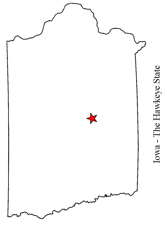 Iowa Outline Maps and Map Links