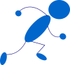 Sitting Blue Stick Man clip art - vector clip art online, royalty ...
