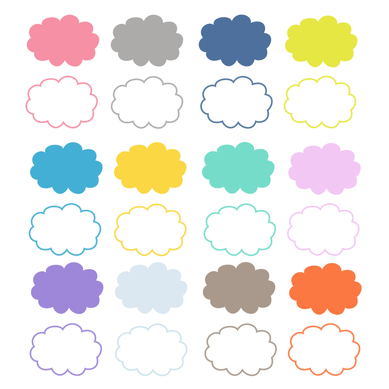 Cloud Clipart Weather Clipart Teacher Clipart Scrapbook Clipart Pantone Clipart