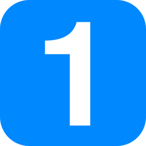 Blue Number One Clip Art - vector clip art online ...