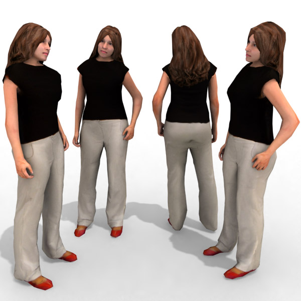 Got3d 3d Model Store - 16 3d People Models- Casual 2 Revolution Series