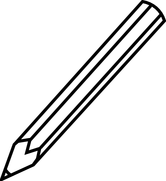 Pencil Outline clip art - vector clip art online, royalty free ...