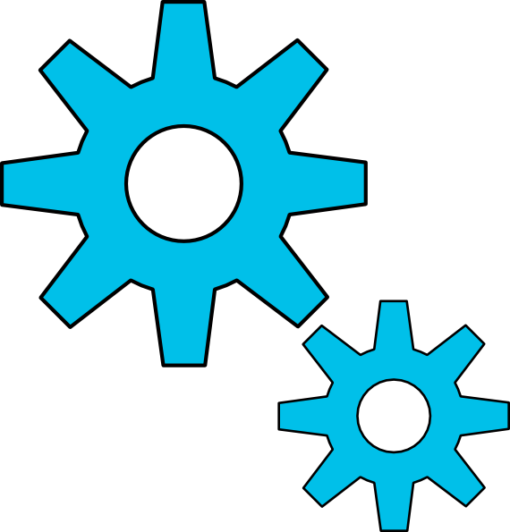 Gears Motion Motor Engine clip art Free Vector