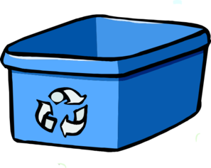 Recycle Bin Blue Clip Art - vector clip art online ...