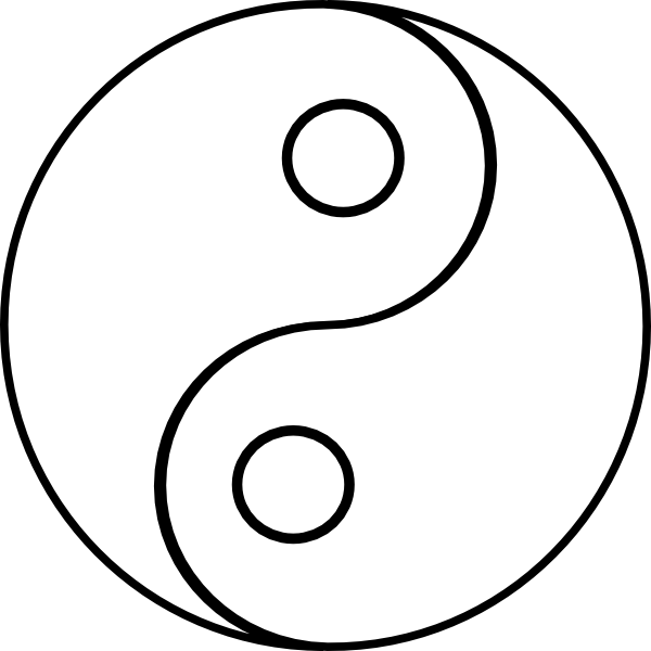 Yin Yang Outline Coloring Pages | Like Success