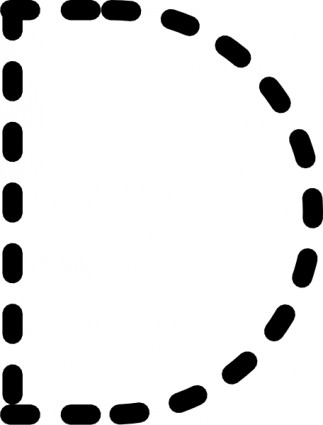 Alphabet Tracing Letter D clip art Vector clip art - Free vector ...