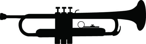 Clipart trumpet silhouette