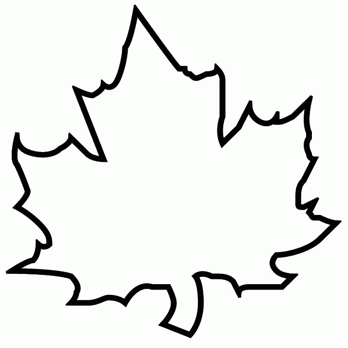 Simple Leaf Template - AZ Coloring Pages
