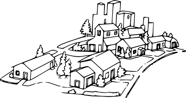 Neighborhood clip art Free vector in Open office drawing svg ...