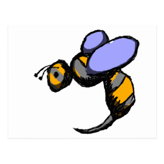 Cartoon Wasp Postcards | Zazzle