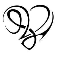 Tattoo of V+L heart, Love, bond tattoo - custom tattoo designs on ...
