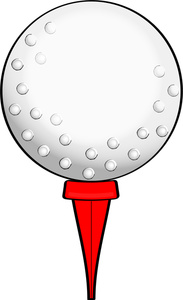 Clip Art Golf Ball On Tee Clipart
