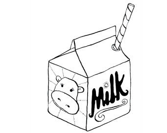 Milk black and white clipart - ClipartFox