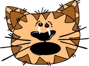 Sad cat clipart