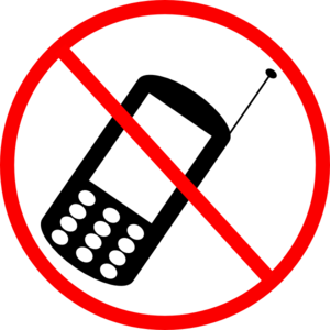 Clipart no cellphone sign