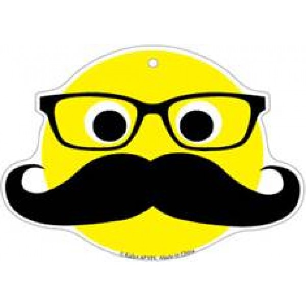 Smiley Face Moustache (Google Eyes) Air Freshener