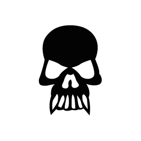Vampire Skull Silhouette | Silhouette of Vampire Skull