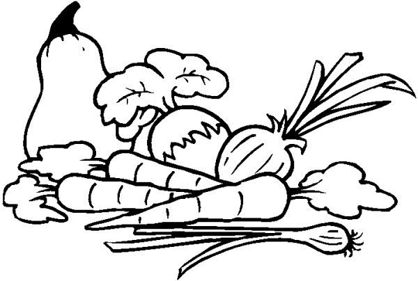 Fruit And Vegetables Drawings - Free Clipart Images