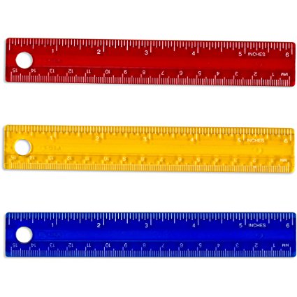 Amazon.com : Officemate OIC Achieva Plastic 6-Inch Ruler, Box of ...