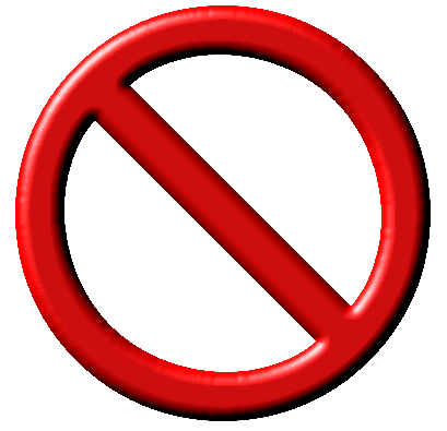Clipart circle with line through it