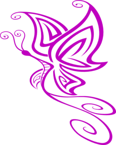 Purple butterfly clip art
