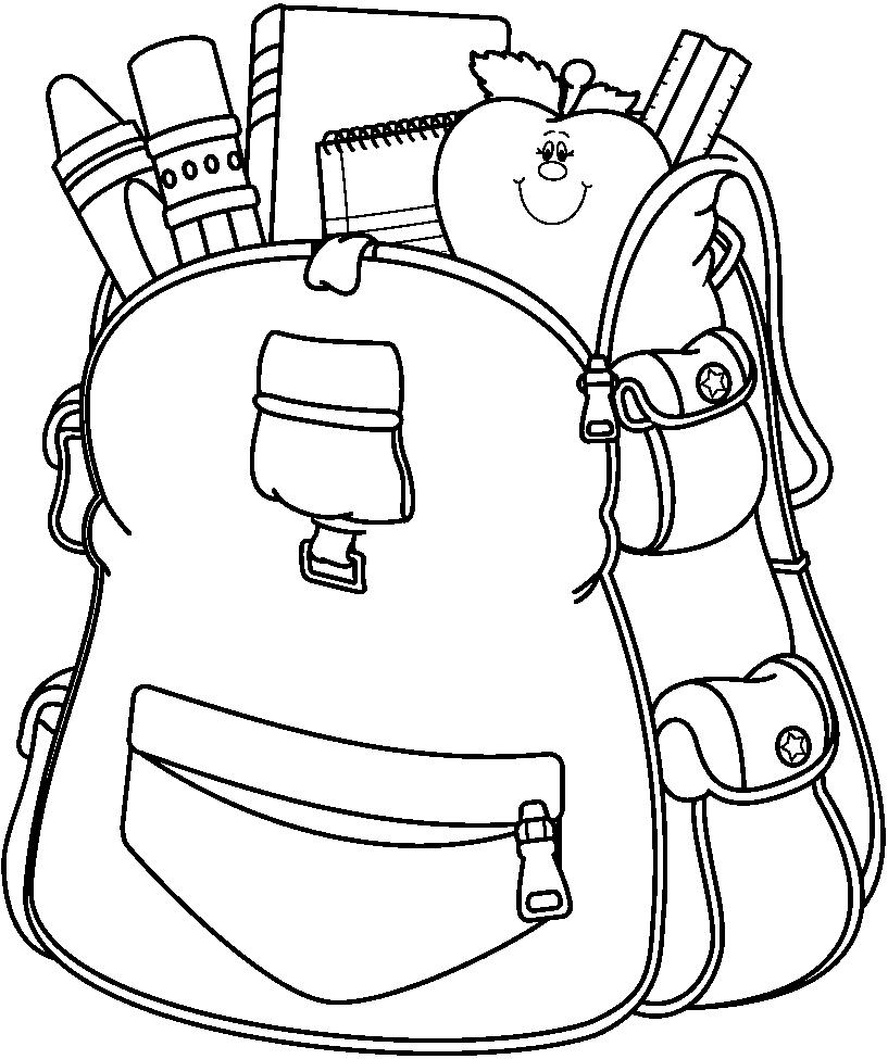 Back to School Clipart Black and White craft projects, Black and ...