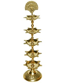 Amazon.com: Rastogi Handicrafts Pure Brass Diya (Puja Lamp) Hindu ...