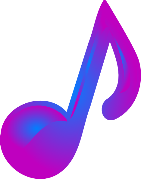 Blue Music Note Clipart