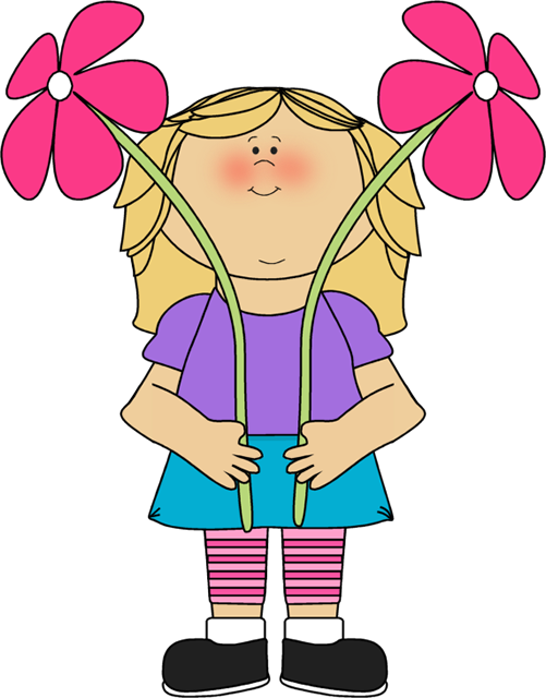 Clipart for girls flowers