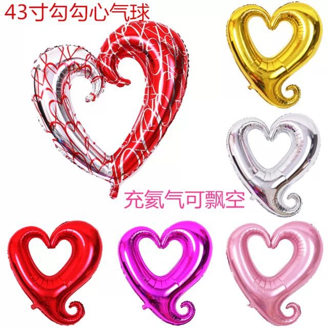 tiup foil balon * xo hati & ciuman * ukuran 43 inch ulang tahun ...