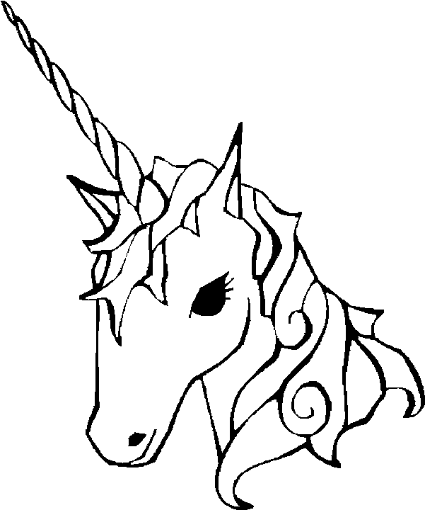 Unicorn To Color Clipart