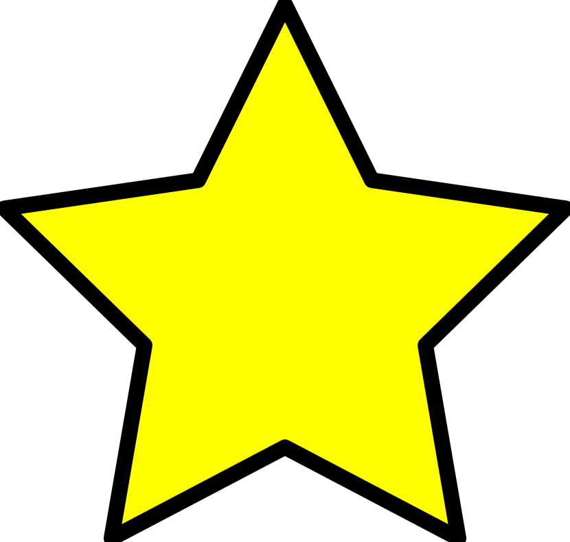 Yellow christmas star clipart