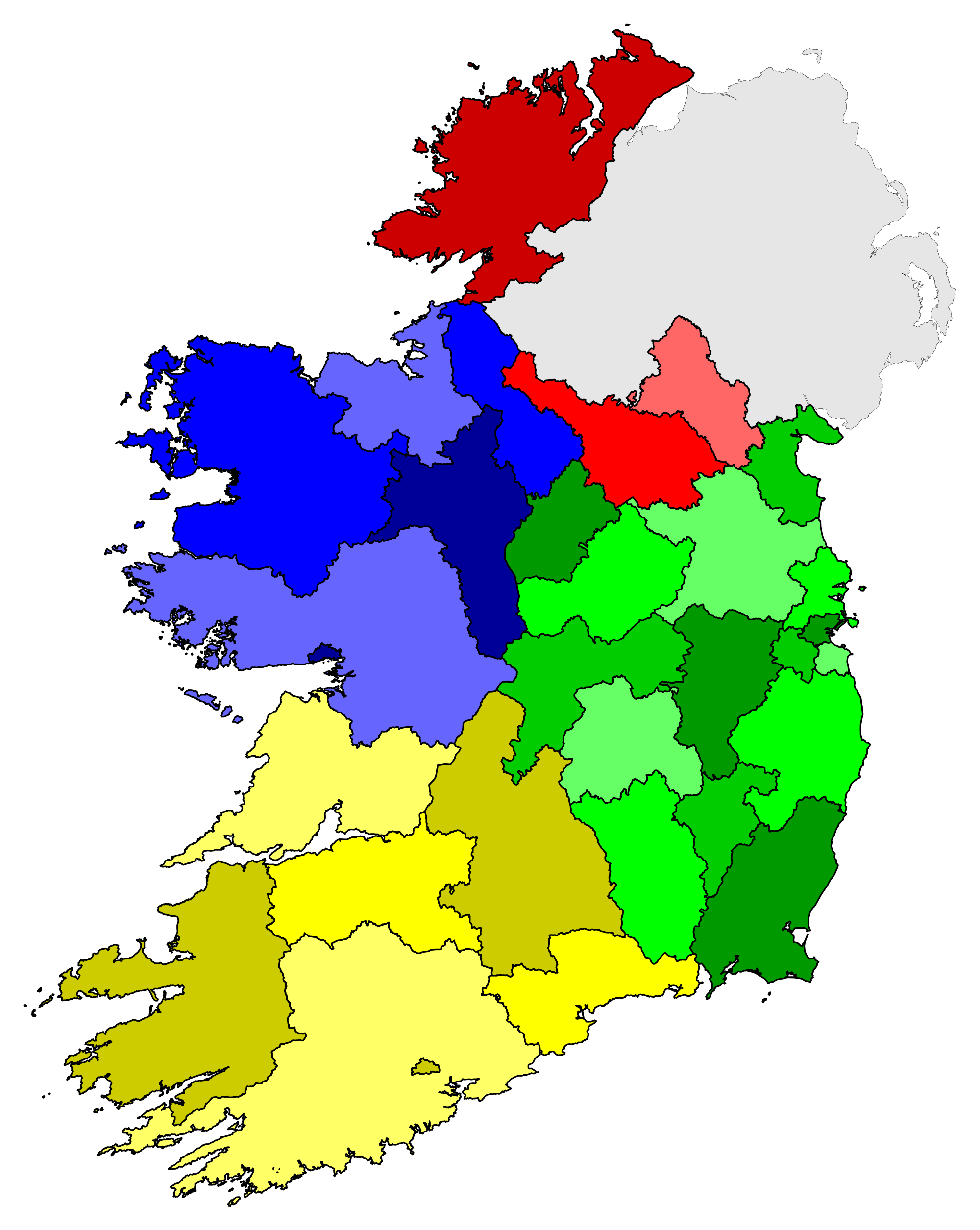 File:Republic of Ireland counties and cities.svg