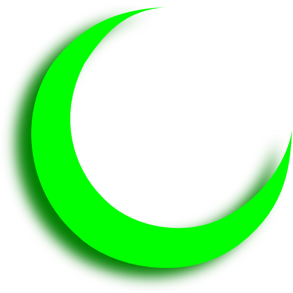 Green Crescent Clip Art - vector clip art online ...