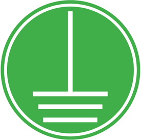 Electrical Symbol Labels-On-A-Roll - Protective Earth