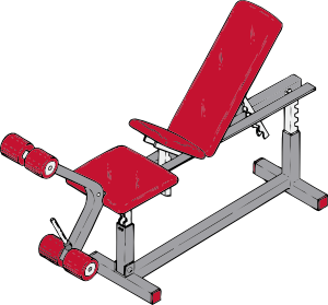 Exercise Bench clip art - vector clip art online, royalty free ...