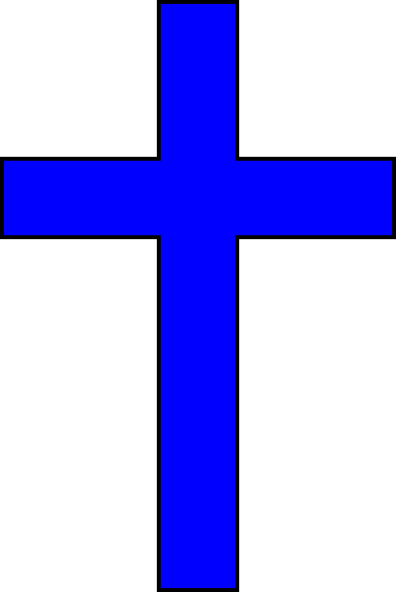 Blue Christian Cross Clipart