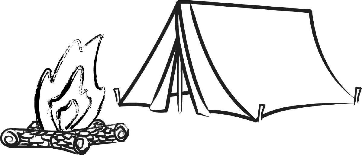camping fire clipart
