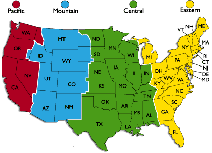 Usa Time Zones Map Printable - www.proteckmachinery.com