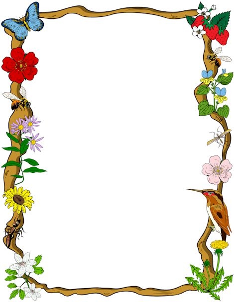 Nature border design clipart
