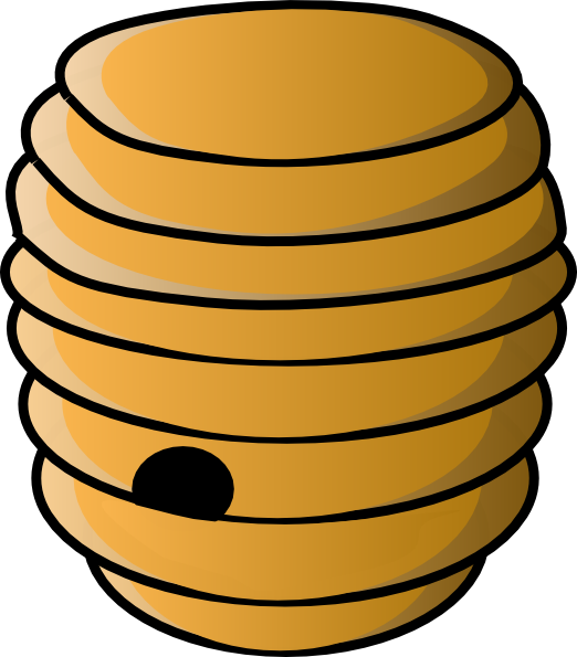 Cartoon Honey Bee Hive